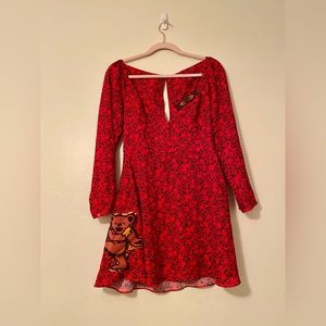 Blue Life Coneja Mini Dress Size XS Grateful Dead Dancing Bears Dress